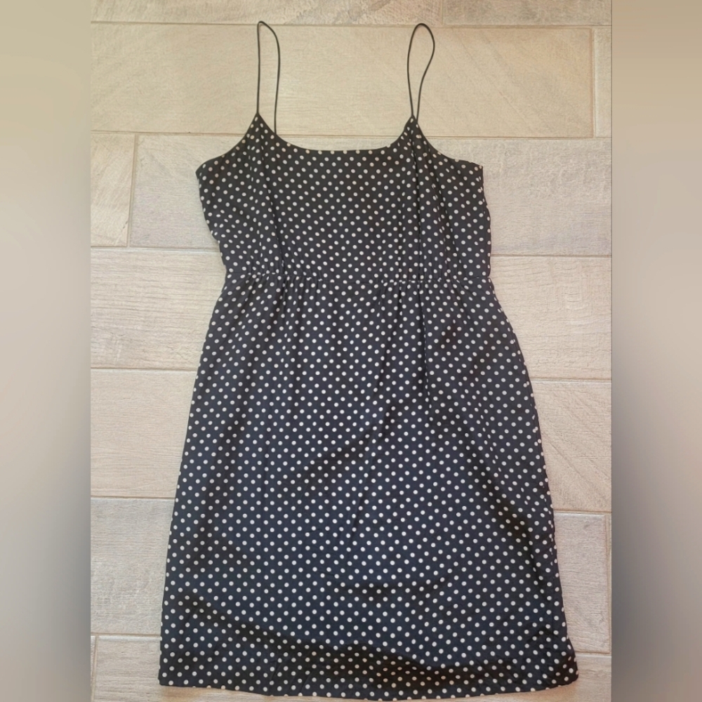 J. Crew Black and White Polka Dot Mini Dress